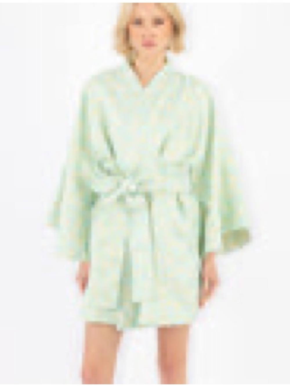 NWT La Vie Style House Golden Blue Mini Floral Print Wrap Dress